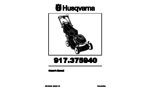 Husqvarna 917.375940 2005-01 Walk Mower User Manual