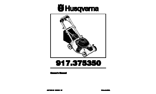 Husqvarna 917.375350 2005-01 Walk Mower User Manual