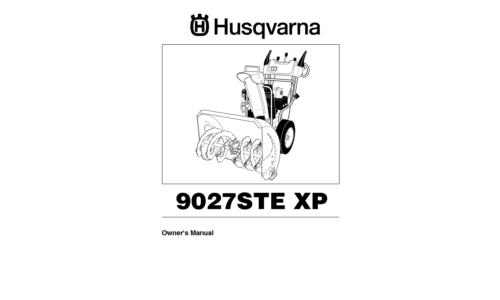 Husqvarna 9027 STE XP (HU 9027 ST C) 954223077 2004-07 Snow Thrower User Manual_1