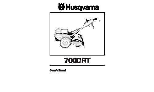 Husqvarna 700 DRT 96093000400 2006-02 Tiller User Manual