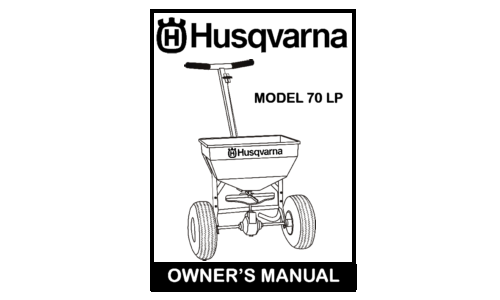 Husqvarna 70 LP Broadcast Spreader 966043502 2009-02 Accessory User Manual