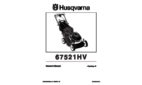 Husqvarna 67521 HV 2008-05 EN FR ES User Manual