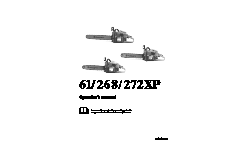 Husqvarna 61 268 272 XP 2001-10 User Manual