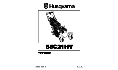 Husqvarna 55C21HV A (55 C 21 HV A) 954223890 2003-12 Walk Mower User Manual