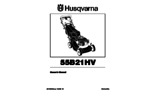 Husqvarna 55B21HV A (55 B 21 HV A) 954223227 2004-03 Walk Mower User Manual