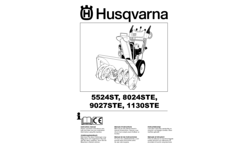 Husqvarna 5524 ST 8024 STE 9027 STE 1130 STE 2006-06 EN ES DE NL FR IT User Manual