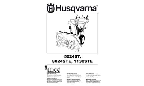 Husqvarna 5524 ST 8024 STE 1130 STE 96191001600 961910016001700 961910016001900 2008-08 EN DE FR ES IT NL User Manual