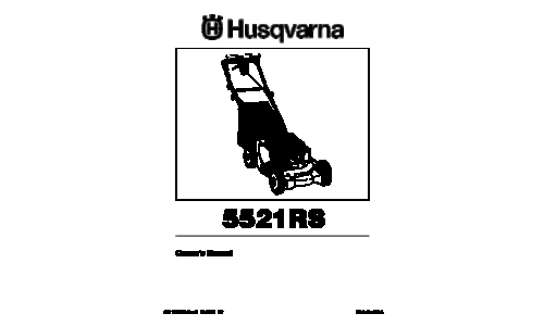 Husqvarna 5521 RS A 954223470 2003-09 Walk Mower User Manual