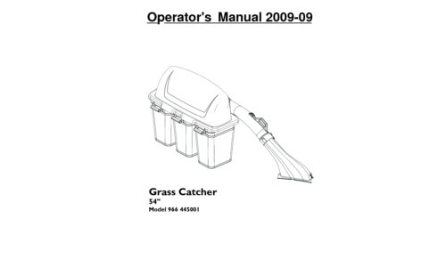 Husqvarna 54 GRASS CATCHER 2009-06 966445001 ACCESSORY User Manual