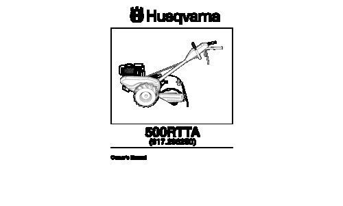 Husqvarna 500 RTT A (917.296250) 954329172 2003-05 Tiller User Manual