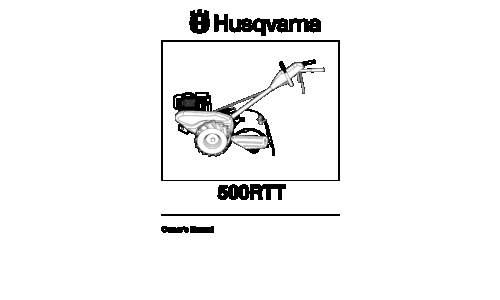 Husqvarna 500 RTT 96093000100 2004-11 Tiller User Manual