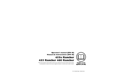 Husqvarna 455 e Rancher 455 Rancher 460 Rancher EPA III 2009-05 User Manual_1