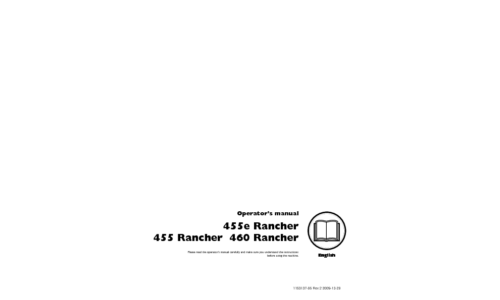 Husqvarna 455 e Rancher 455 Rancher 460 Rancher 2010-01 User Manual