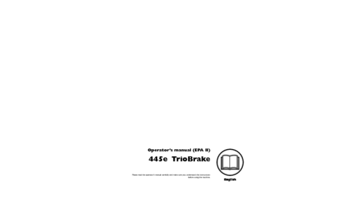 Husqvarna 445 e TrioBrake EPA II 2008-06 User Manual