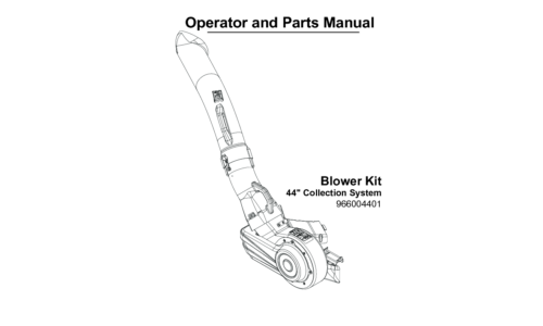 Husqvarna 44 COLLECTION SYSTEM BLOWER KIT 2009-05 966004401 ACCESSORY User Manual_2