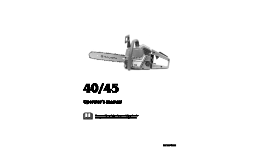 Husqvarna 40 45 1999-01 User Manual