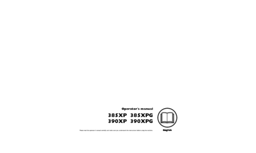 Husqvarna 385XP 385XPG 390XP 390XPG 2010-01 CHAIN SAWS User Manual