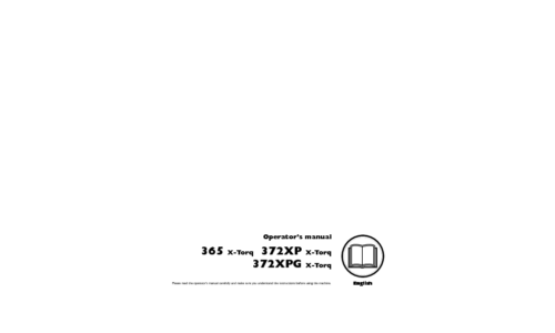 Husqvarna 365 X-Torq 372XP X-Torq 372XPG X-Torq 2010-11 User Manual