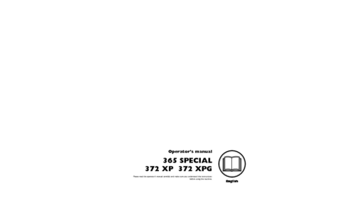 Husqvarna 365 SPECIAL 372 XP 372 XPG 2010-01 User Manual