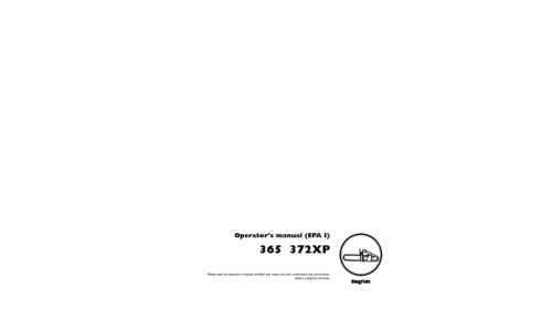 Husqvarna 365 372 XP EPA I 2008-10 User Manual