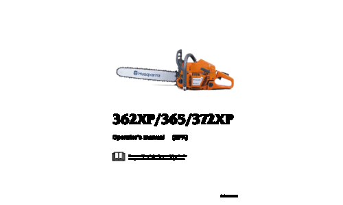 Husqvarna 362 XP 365 372 XP 1999-12 User Manual