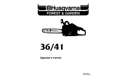 Husqvarna 36 41 1995-04 Chain Saw User Manual