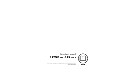 Husqvarna 357 XP EPA I 359 EPA II 2008-9 User Manual