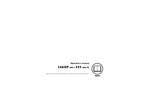 Husqvarna 346 XP EPA I 353 EPA III 2009-01 User Manual