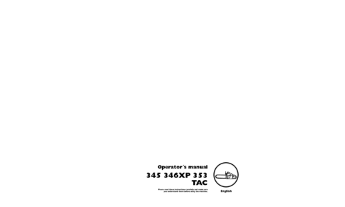 Husqvarna 345 TAC 351 TAC 346 XP TAC 2002-10 User Manual