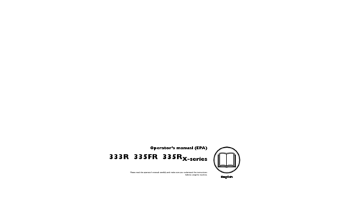 Husqvarna 333 R 335 FR 335 R x-series EPA 2008-03 User Manual