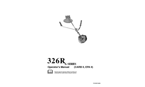 Husqvarna 326 R X-Series CARB II EPA II 2001-05 User Manual