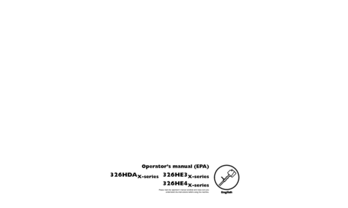 Husqvarna 326 HDA X-series 326 HE3 X-series 326 HE4 X-series EPA 2004-01 User Manual_1