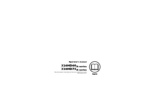 Husqvarna 326 HD60 X-series 2008-03 User Manual