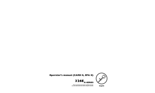 Husqvarna 326 E X-series Carb II EPA II 2005-09 User Manual