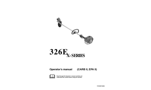 Husqvarna 326 E X-Series CARB II EPA II 2001-05 User Manual