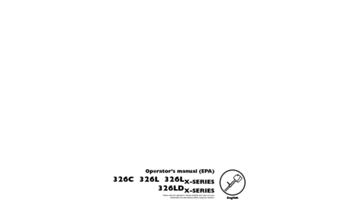 Husqvarna 326 C 326 L 326 L X-series 326 LD X-series EPA 2004-01 User Manual