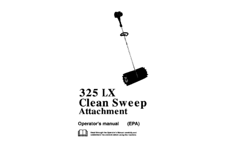 Husqvarna 325 LX Clean Sweep Attachment 2001-02 Sweeper User Manual