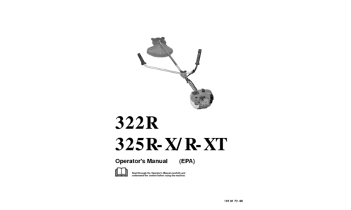 Husqvarna 322 R 325 R-X 325 R-XT 2001-11 User Manual