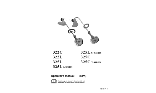 Husqvarna 322 C 322 L 325 L 325 L X-SERIES 325 L XT-SERIES 325 C 325 C X-SERIES 2001-10 User Manual