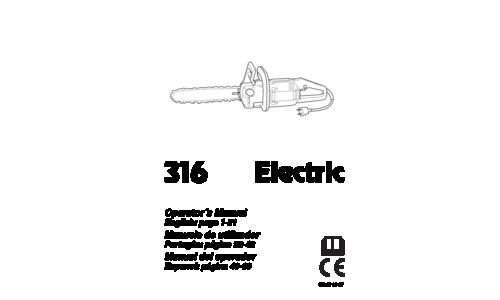 Husqvarna 316 Electric 120 V 2002-05 User Manual