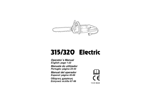 Husqvarna 315 Electric 320 Electric 2003-08 User Manual