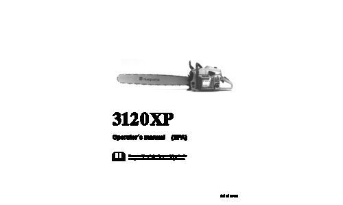 Husqvarna 3120 XP EPA 2001-03 User Manual