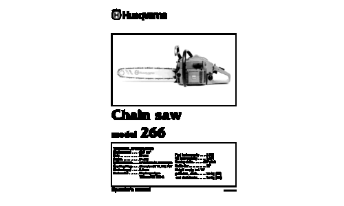 Husqvarna 266 1983-06 CHAIN SAWS User Manual