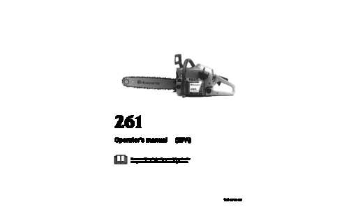 Husqvarna 261 EPA 1999-01 User Manual