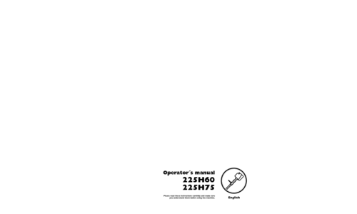 Husqvarna 225 H60 225 H75 2002-02 User Manual