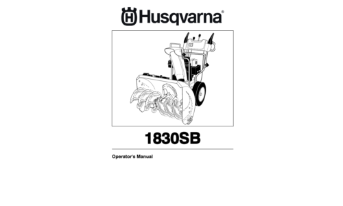 Husqvarna 1830SB 2010-06 2010-06 96193006500 User Manual