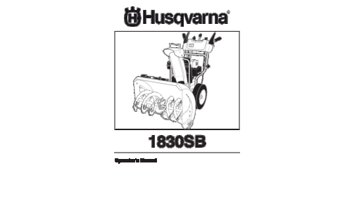 Husqvarna 1830SB 2010-04 SNOW BLOWERS THROWERS 96193005700 User Manual