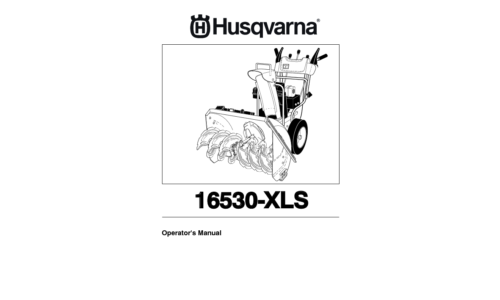 Husqvarna 16530XLS 2010-06 SNOW BLOWERS THROWERS 96193006200 User Manual