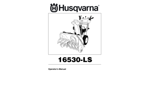 Husqvarna 16530LS 2010-06 SNOW BLOWERS THROWERS 96193006000 User Manual