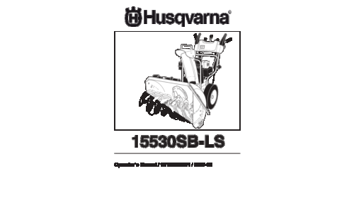 Husqvarna 15530SBLS 2009-06 SNOW BLOWERS THROWERS 96193003801 User Manual